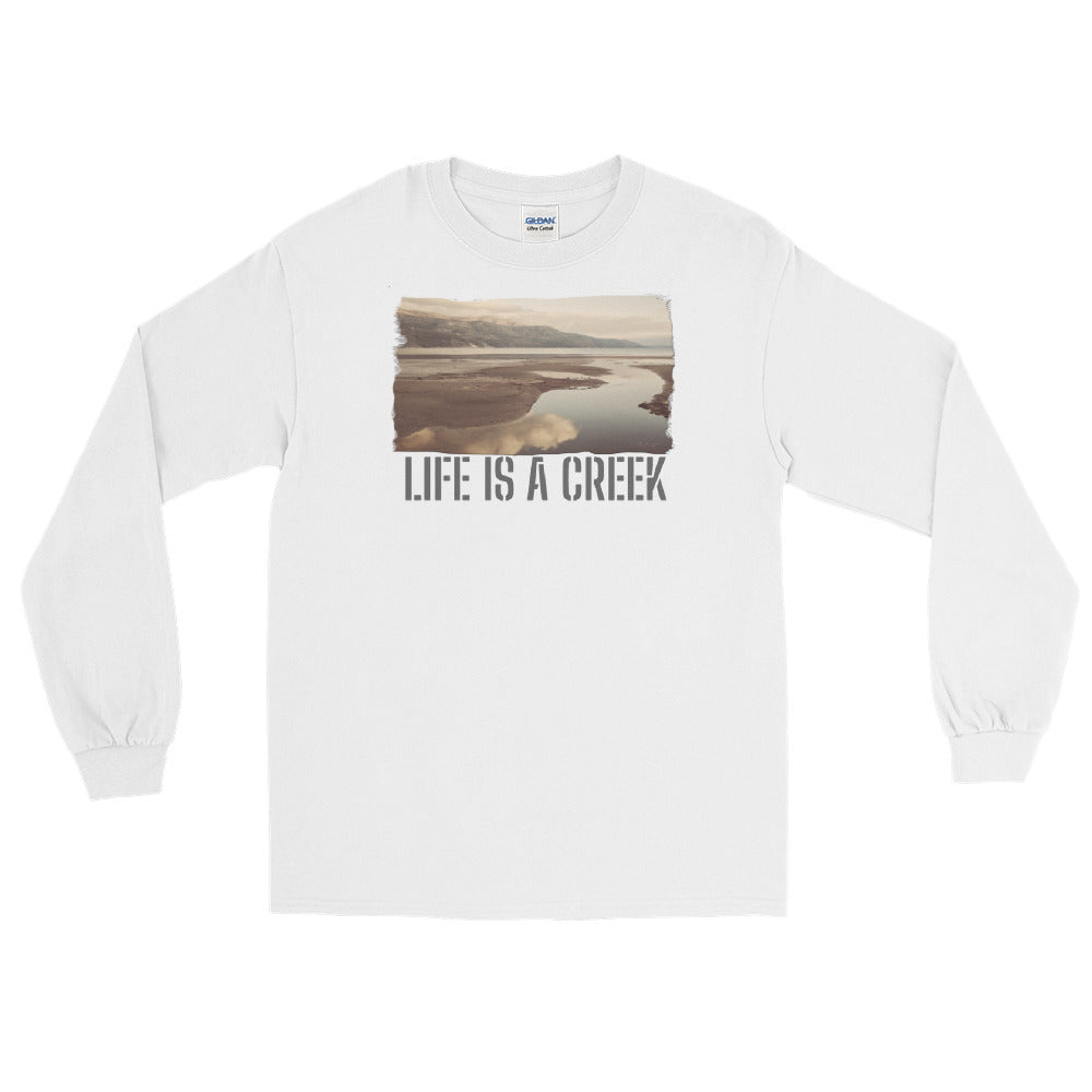 Ανδρικό μακρυμάνικο πουκάμισο/Life Is A Creek/Personalized