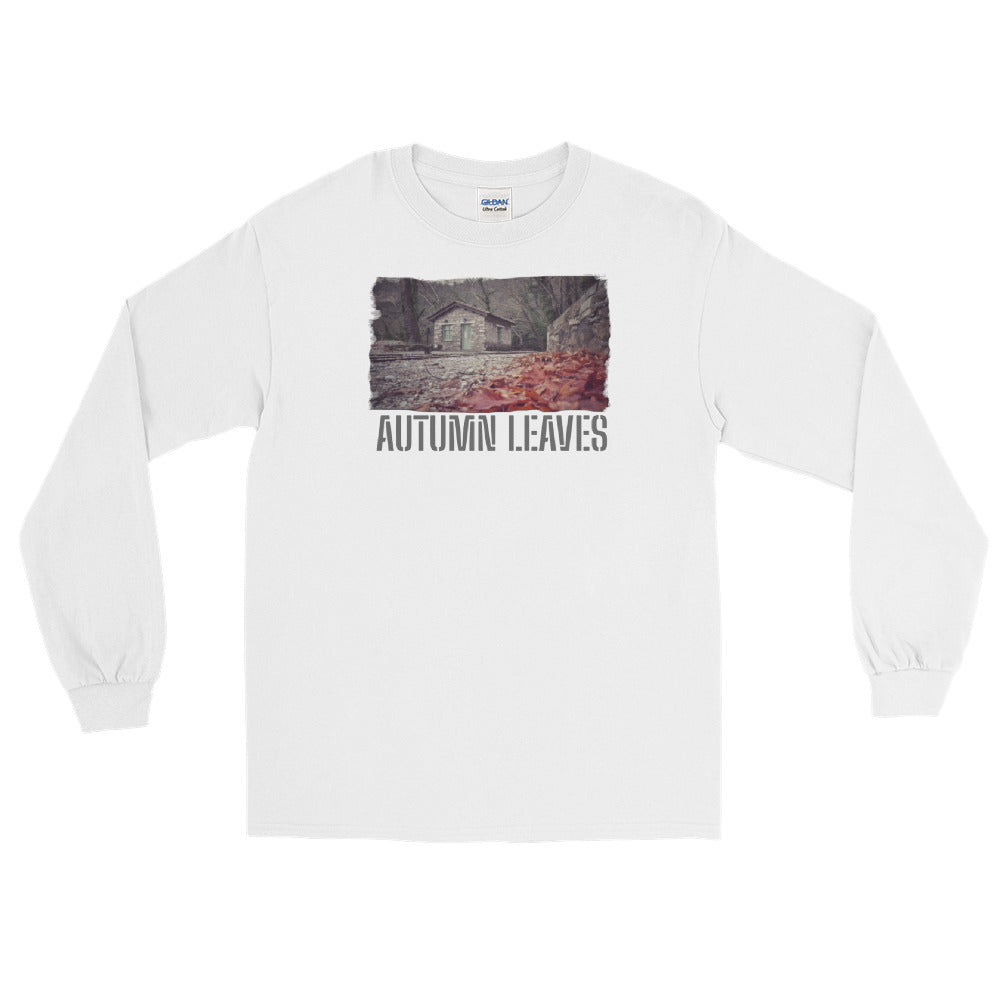 Men’s Long Sleeve Shirt/Autumn Leaves/personalised