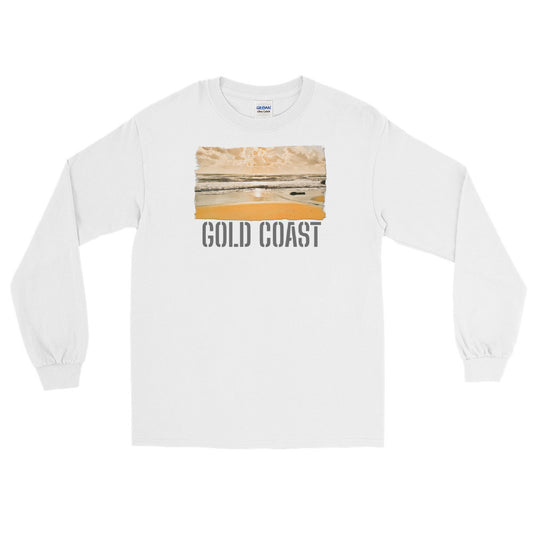 Herren Langarmshirt/Gold Coast/Personalisiert