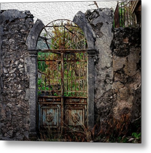 Old Gate since 1896 Oil Effect - Metal Print