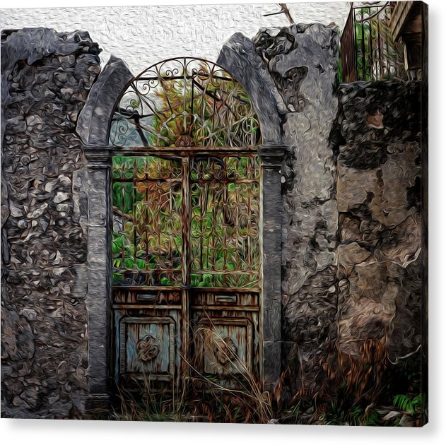 Old Gate since 1896 Oil Effect - Acrylic Print