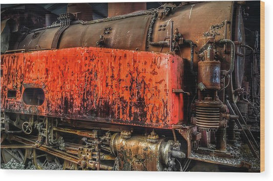 Alte Lokomotive - Holzdruck
