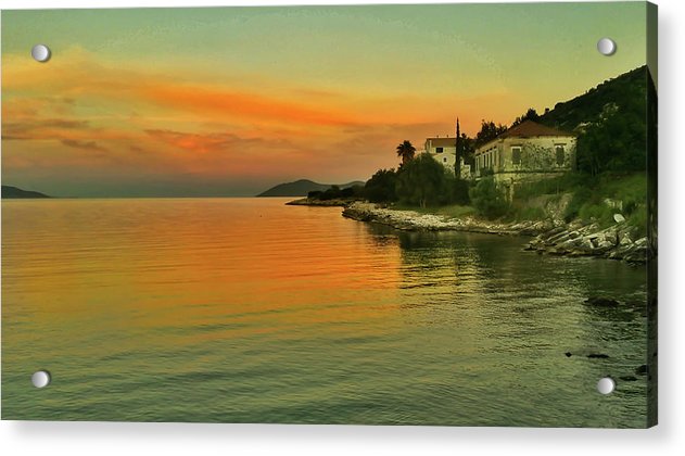 Old Mansion Against The Sunrise - Acrylic Print