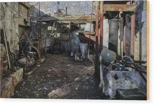 Old Olive Mill - Wood Print