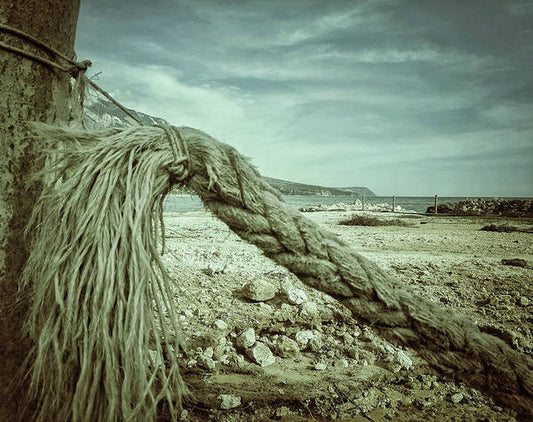 Old Rope At The Beach - Art Print