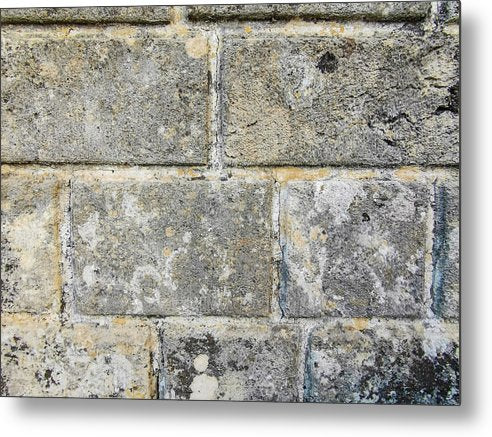 Old stone Bricks Surface - Metal Print