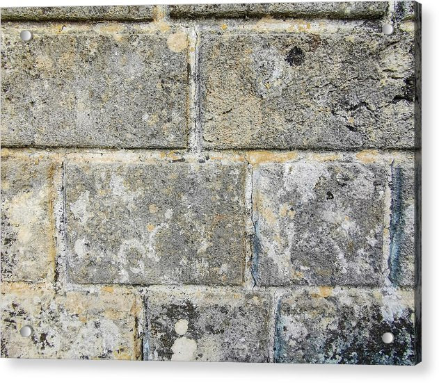 Old stone Bricks Surface - Acrylic Print