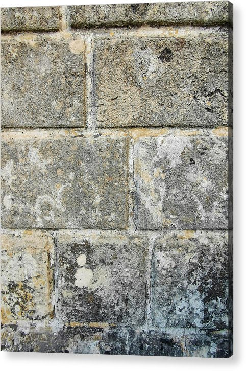Old stone Bricks Surface Vertical - Acrylic Print