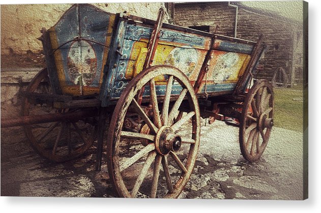 Old Wagon-Oil Effect - Acrylic Print