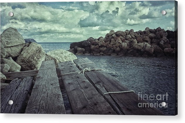 Old wooden jetty - Acrylic Print