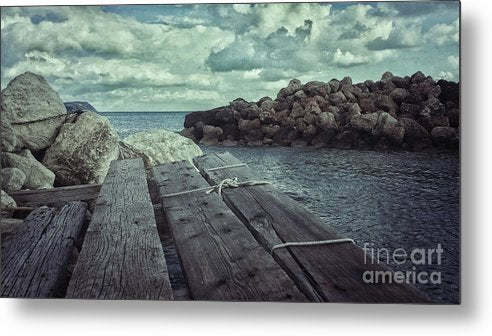 Old wooden jetty - Metal Print