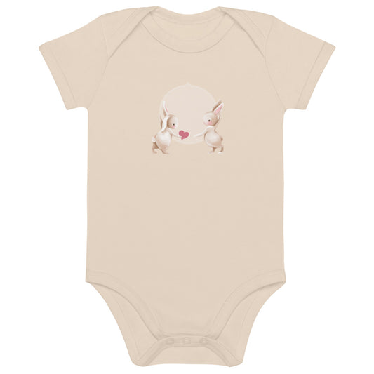 Organic cotton baby bodysuit/Bunnies Balloon