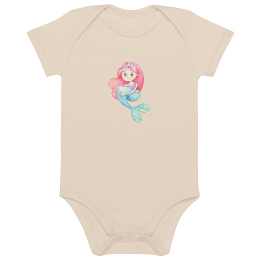 Organic cotton baby bodysuit/Little Mermaid
