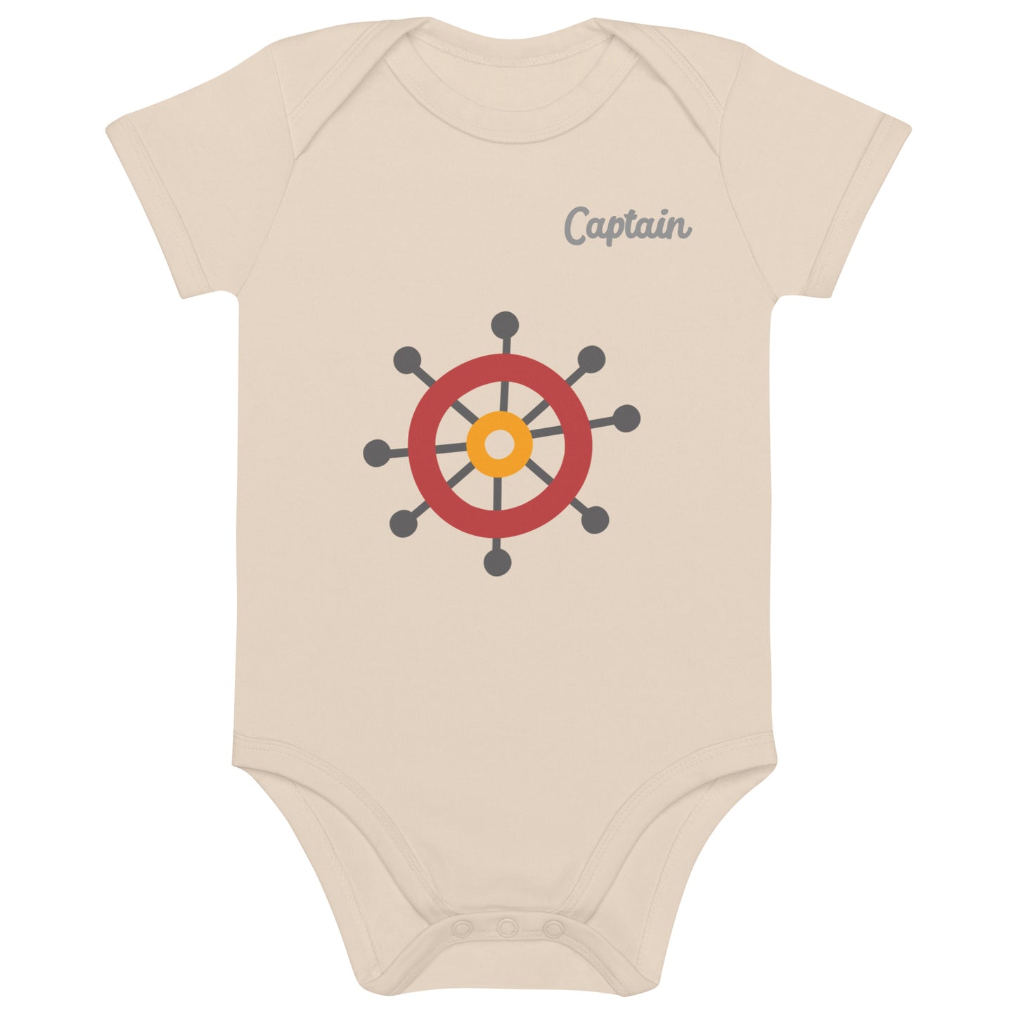 Organic cotton baby bodysuit-Captain