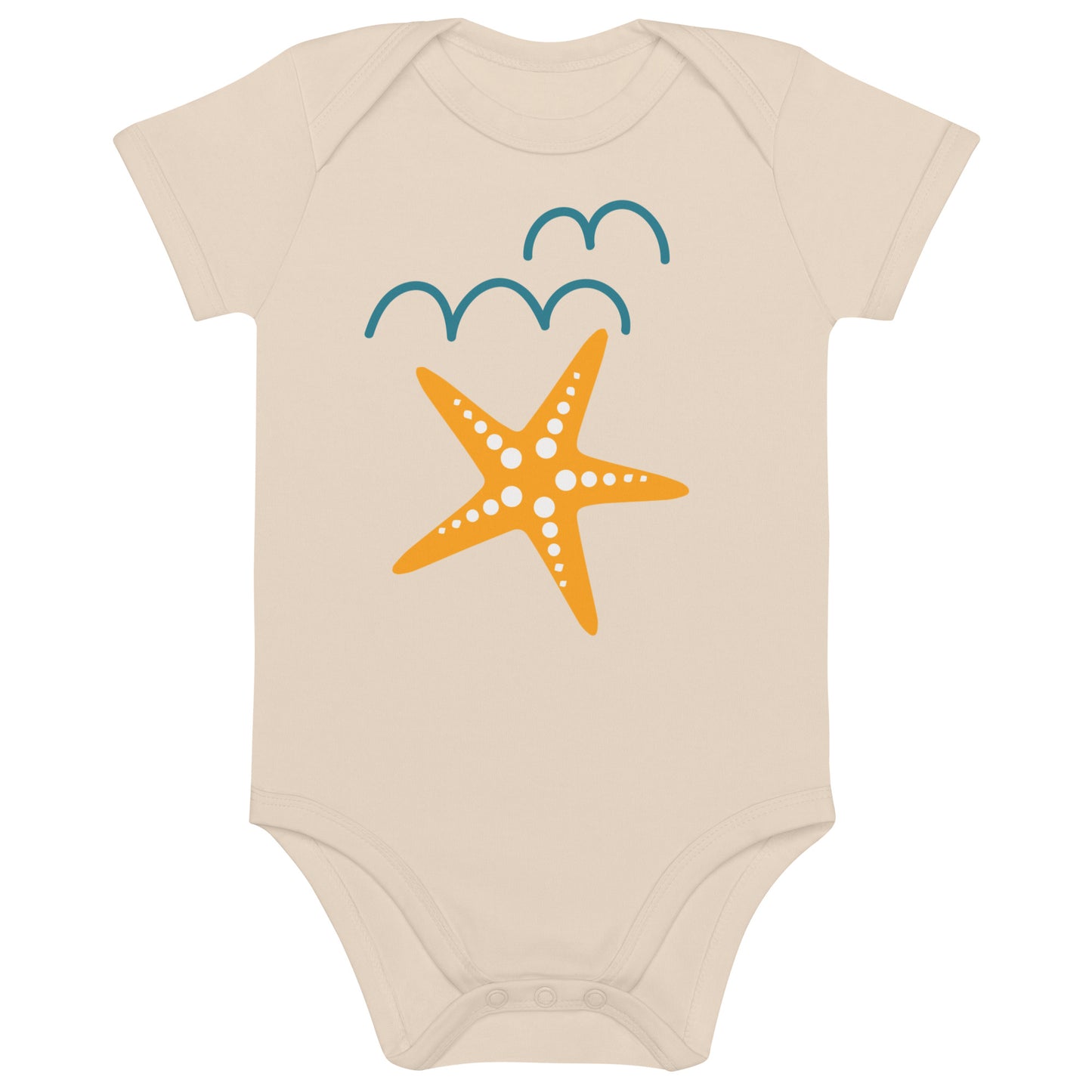 Organic cotton baby bodysuit/Star-Fish