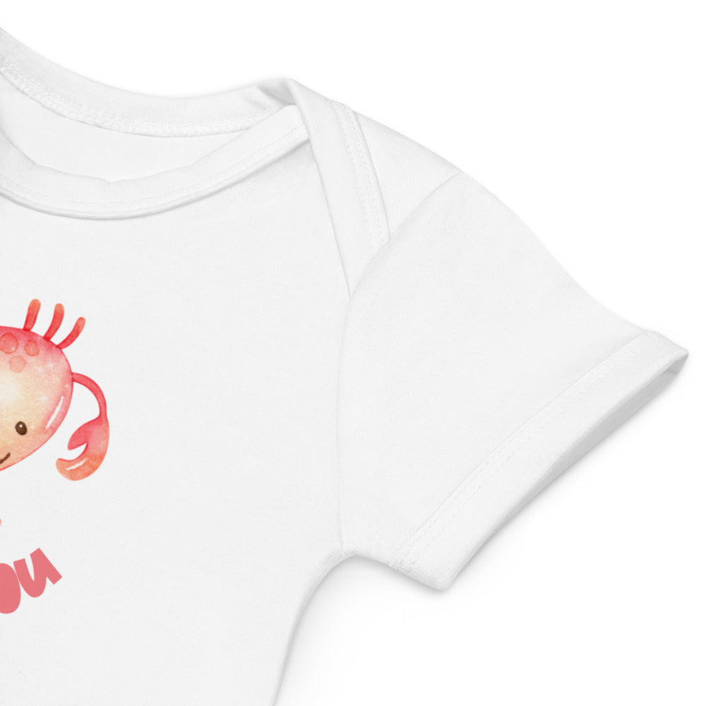 Organic cotton baby bodysuit/Grab you