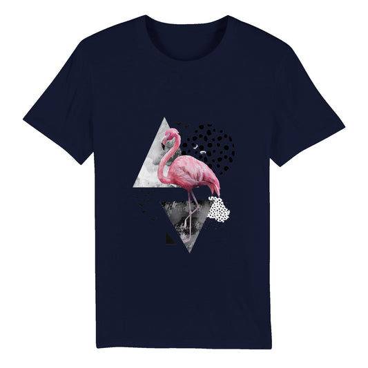 100% Organic Unisex T-shirt-Flamingo-Abstract