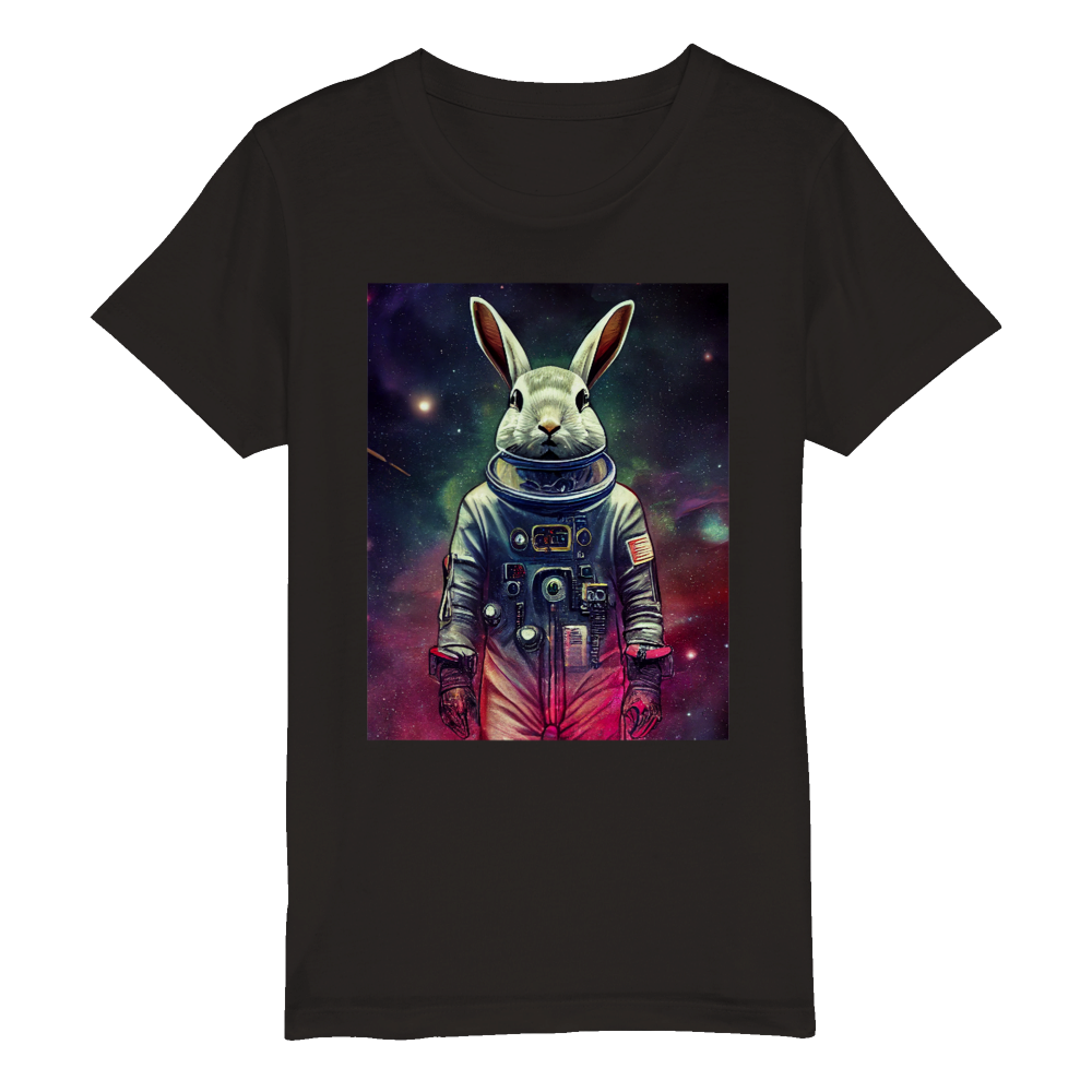 Bio Kinder Rundhals T-Shirt/Astronaut-Kaninchen