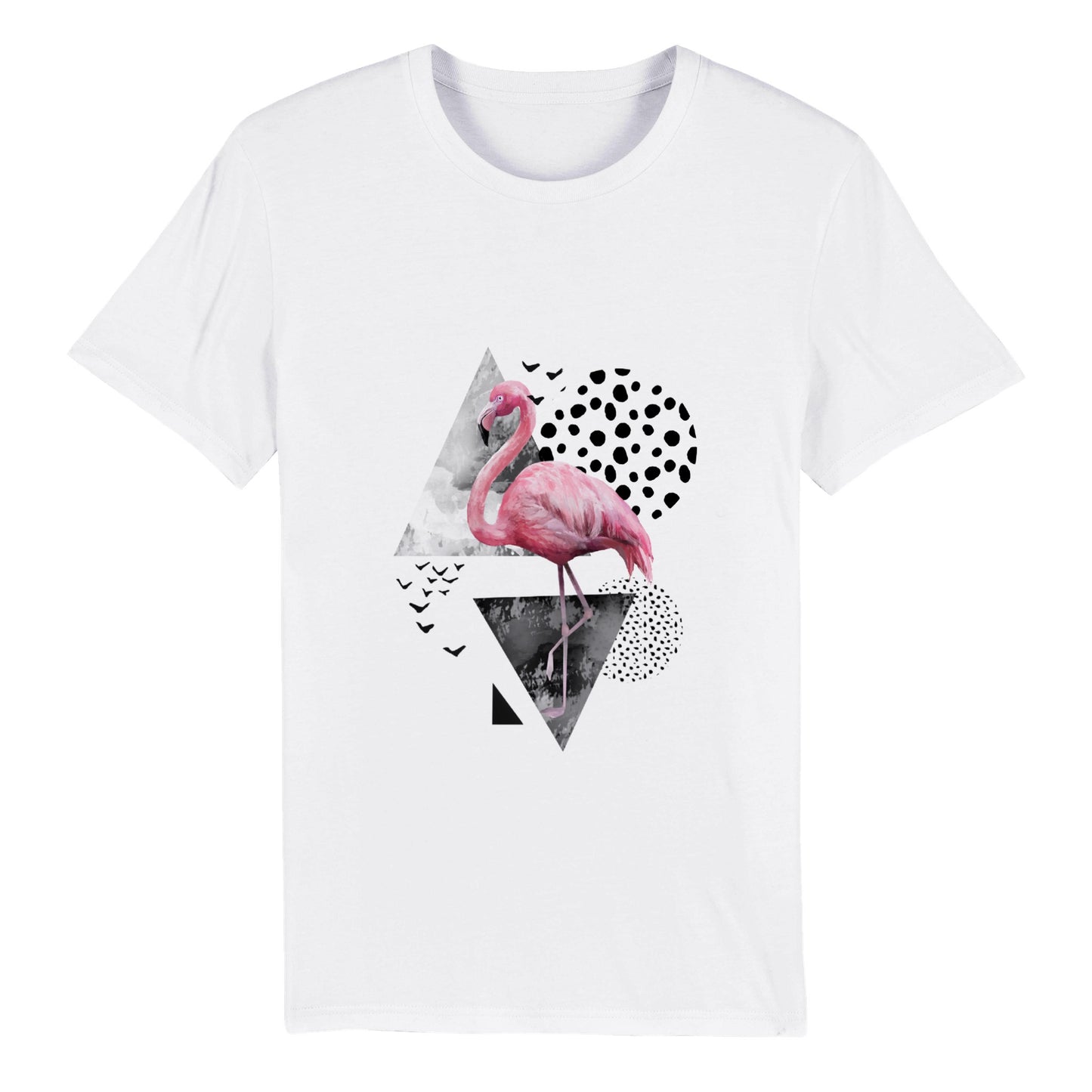 100 % Bio-Unisex-T-Shirt-Flamingo-Abstrakt