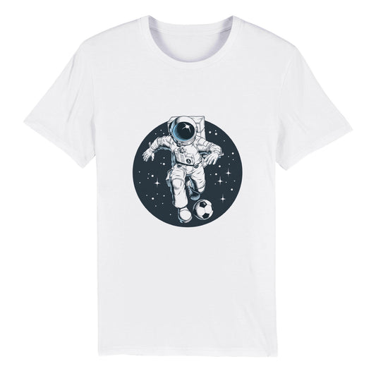 100 % Bio-Unisex-T-Shirt/Astronauten-Fußball