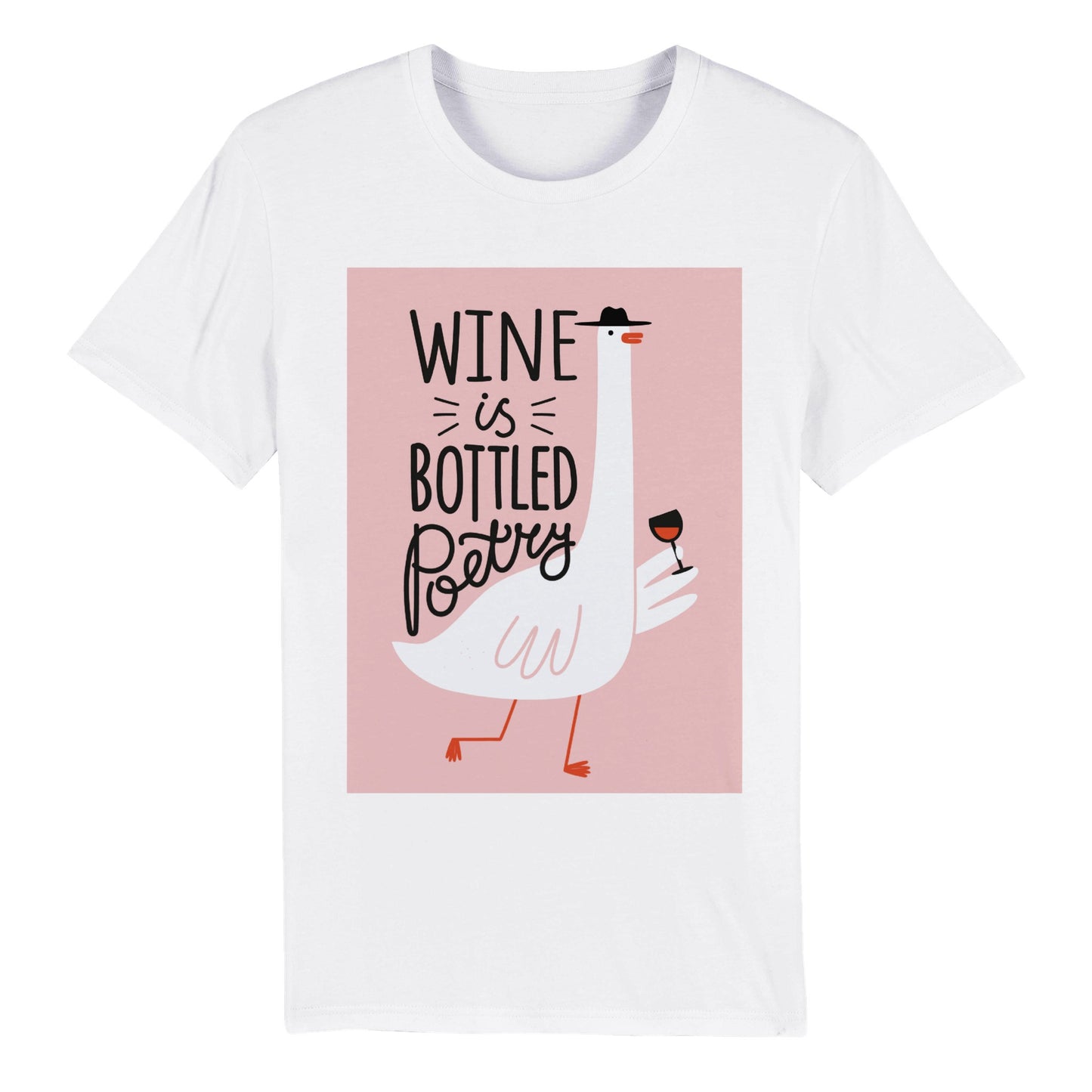 100% Organic Unisex T-shirt/Wine-Is-Bottled-Poetry