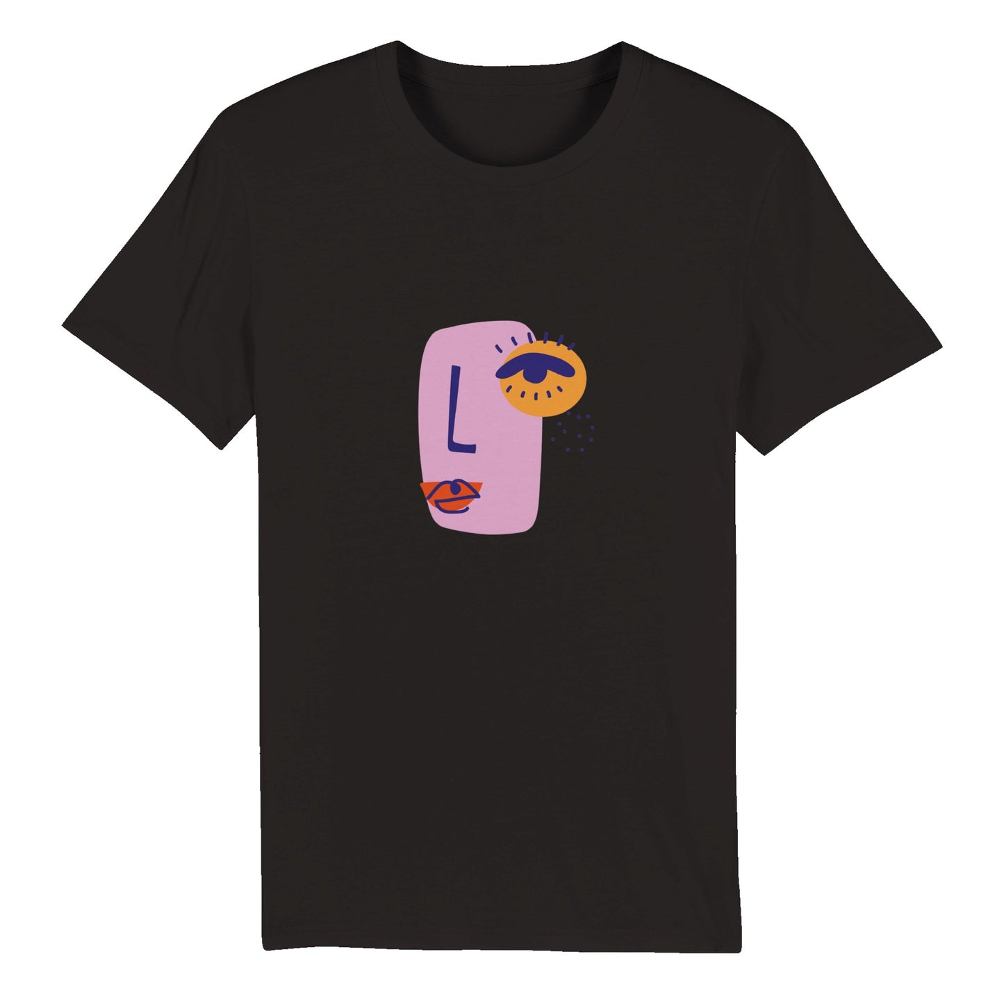 100% Organic Unisex T-shirt/Abstract-Face