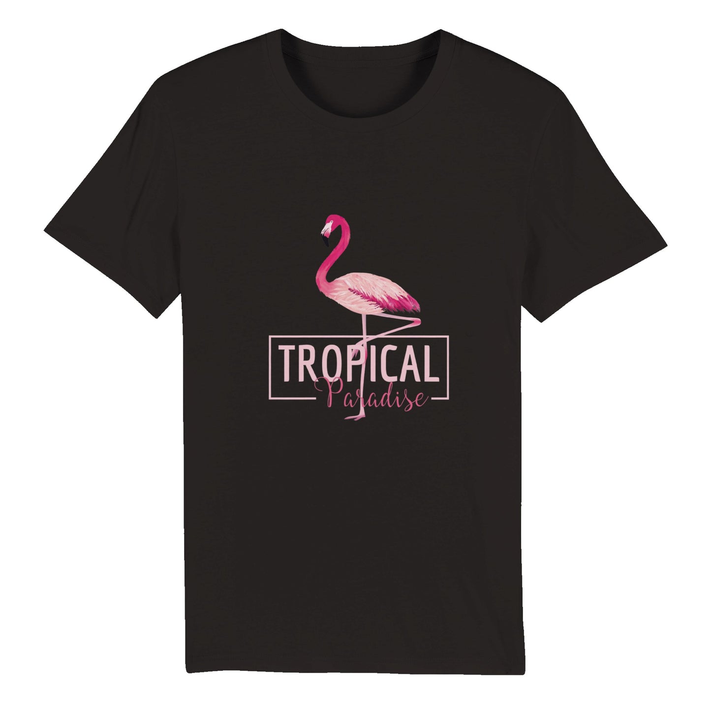 100% Organic Unisex T-shirt/Flamingo-Tropical-Paradise