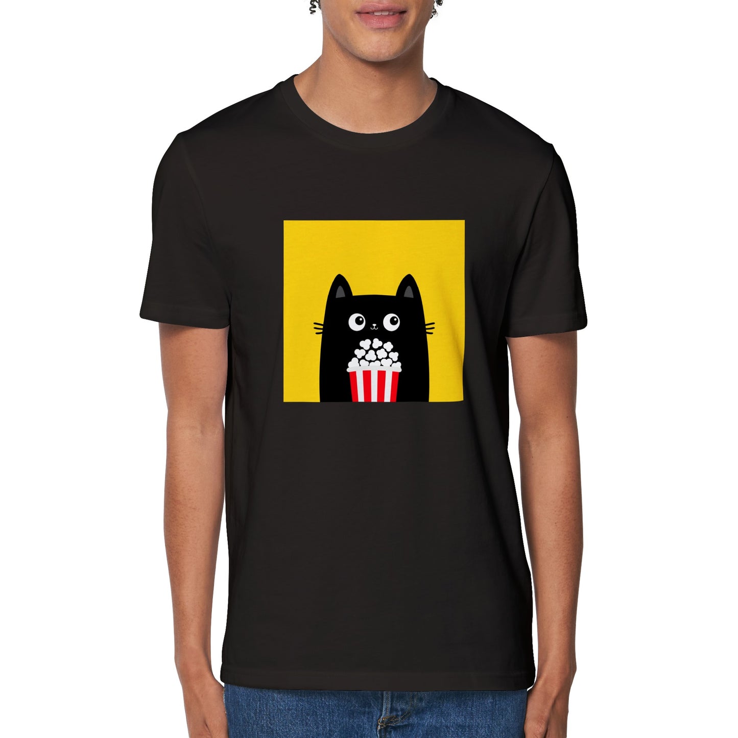 100% βιολογικό Unisex T-shirt/Cat-PopCorn