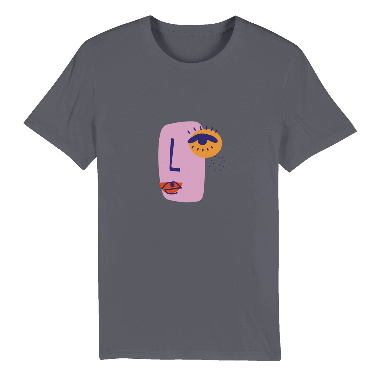100 % Bio-Unisex-T-Shirt/Abstraktes Gesicht