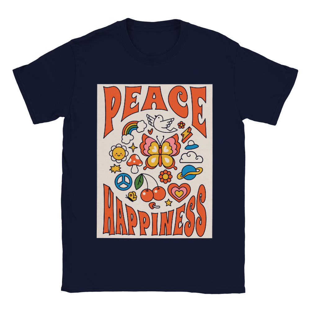 Budget Unisex Crewneck T-shirt/Peace-Happiness