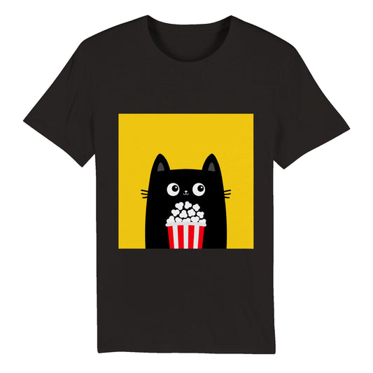 100% Organic Unisex T-shirt/Cat-PopCorn