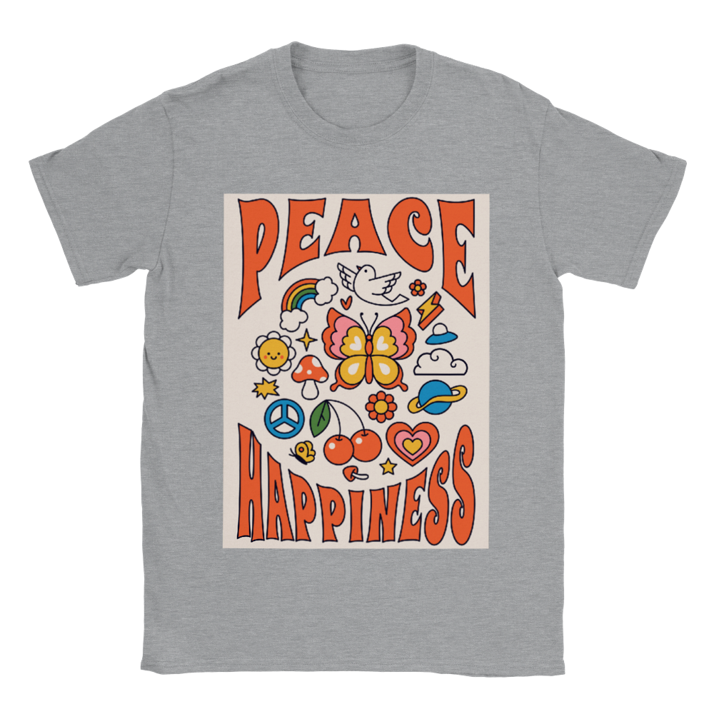 Budget Unisex Crewneck T-shirt/Peace-Happiness