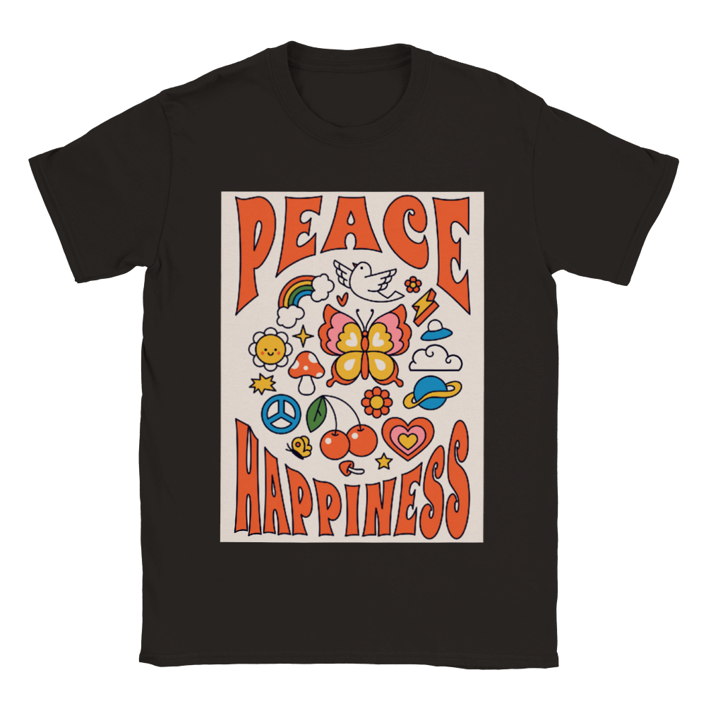 Budget Unisex Crewneck T-shirt/Peace-Happiness