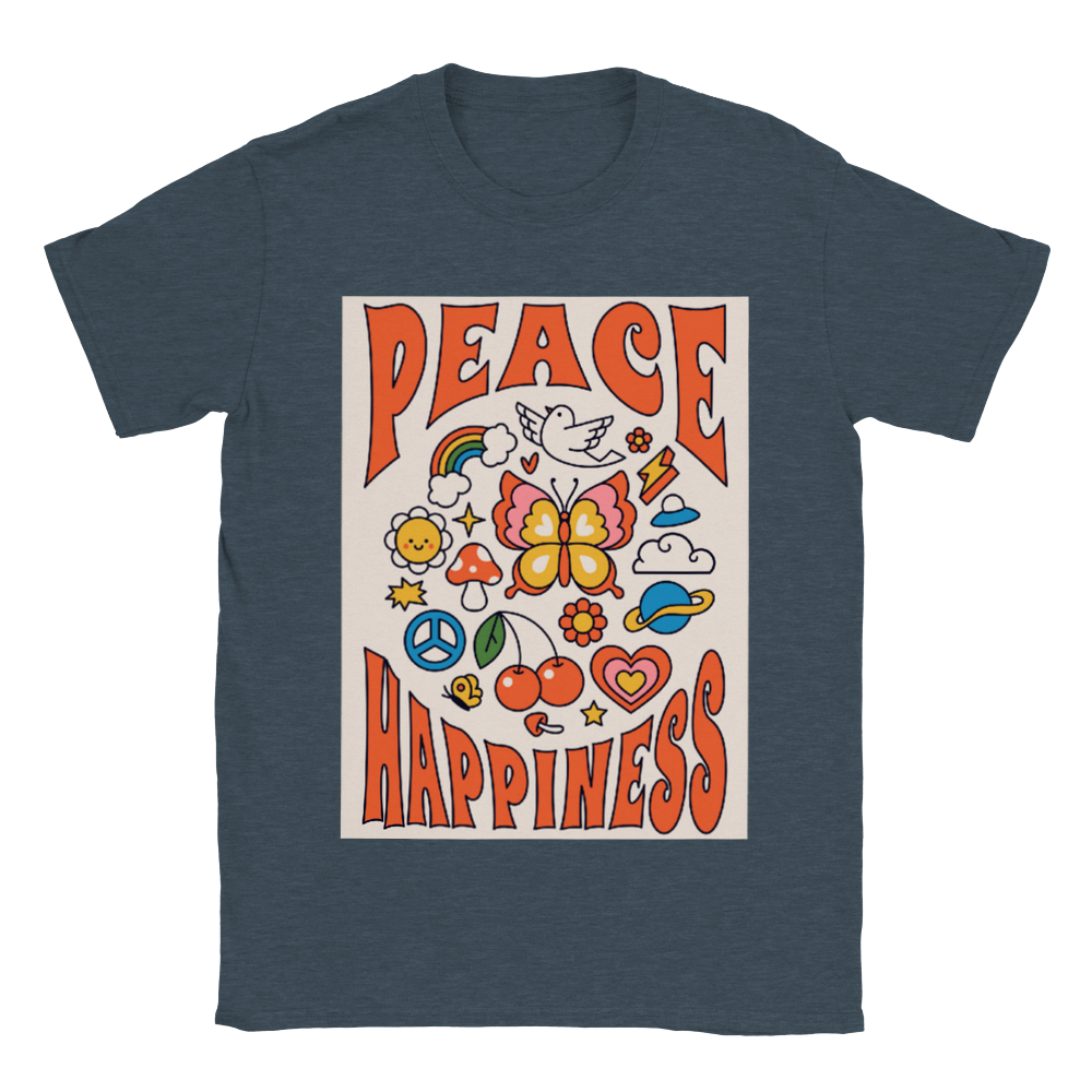 Budget Unisex Crewneck T-Shirt/Frieden-Glück