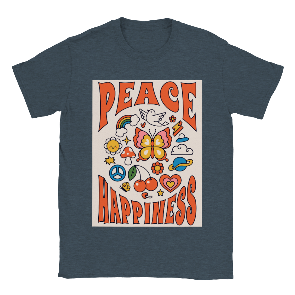 Budget Unisex Crewneck T-shirt/Peace-Happiness