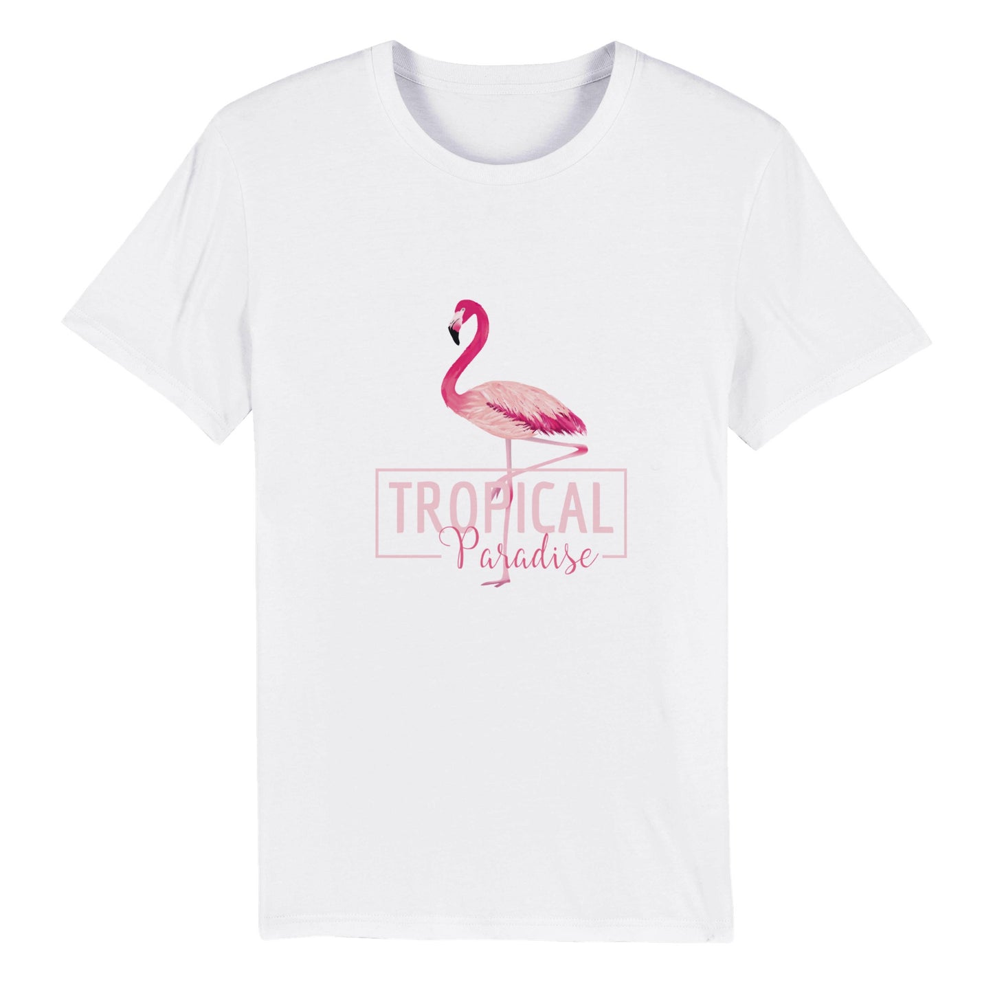 100% Organic Unisex T-shirt/Flamingo-Tropical-Paradise
