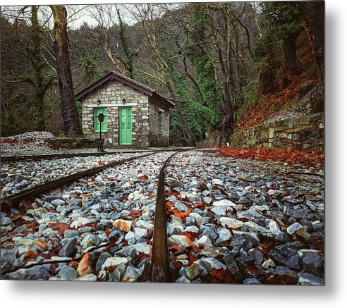 Rail Station On The Mountain - Metal Print