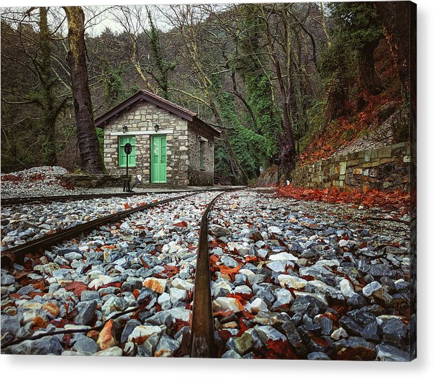 Rail Station On The Mountain - Acrylic Print