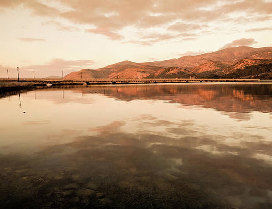 Reflections at the lagoon's bridge - Art Print