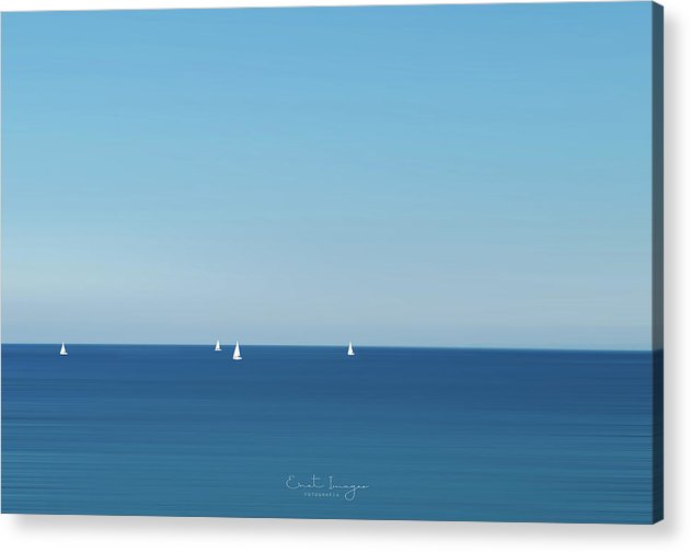 Segelboote im blauen Ozean - Acrylbild