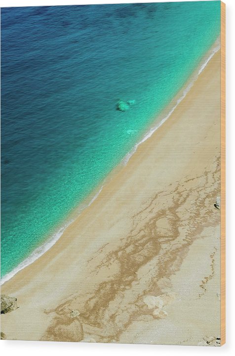 Χρώματα θάλασσας και άμμου - τύπωμα ξύλου