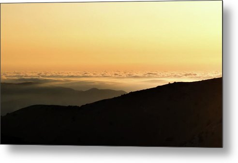 Sunset Above the clouds - Metal Print