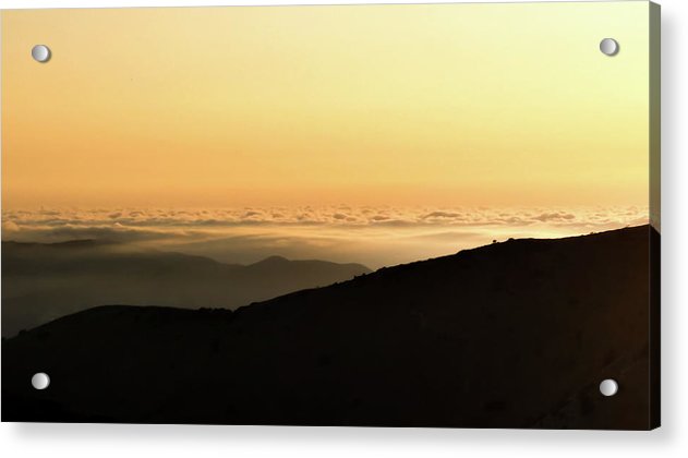 Sunset Above the clouds - Acrylic Print