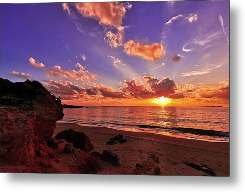 Sunset Against The Clouds - Metal Print