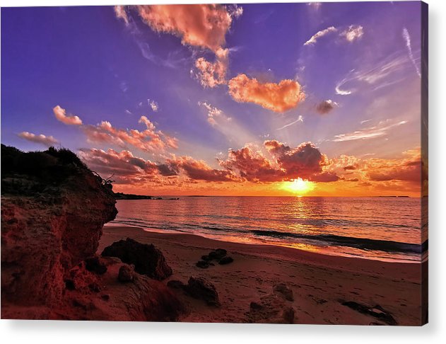 Sunset Against The Clouds - Acrylic Print