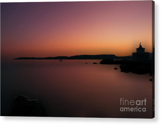 Sunset at the lighthouse - Acrylic Print