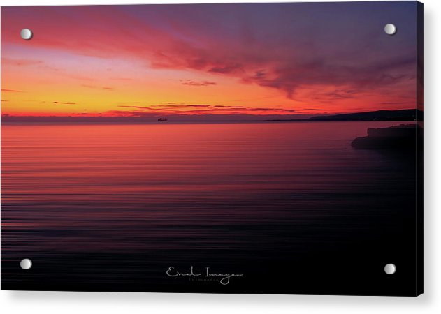 Sunset Colors In The Ocean - Acrylic Print
