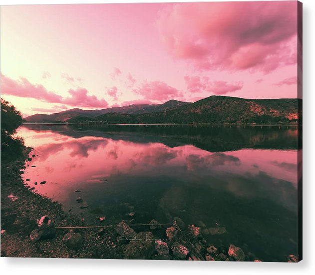 Sunset Reflections At The Lagoon - Acrylic Print