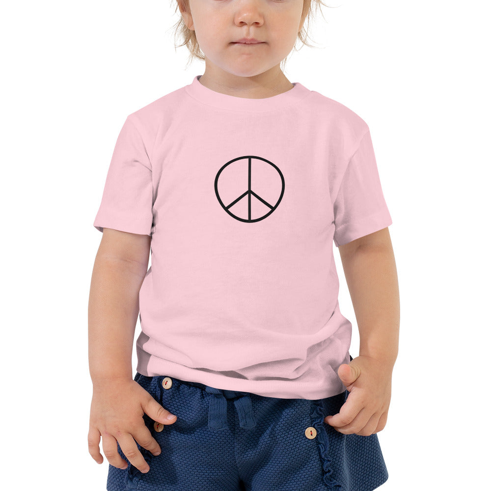 Toddler Short Sleeve Tee/Peace Black