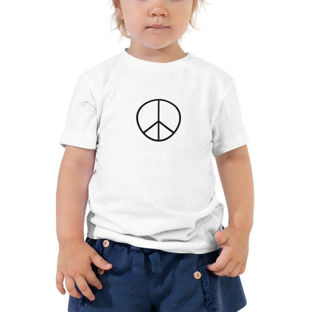 Toddler Short Sleeve Tee/Peace Black